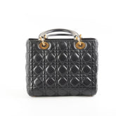 Christian Dior Medium Lady Dior Lambskin Black
